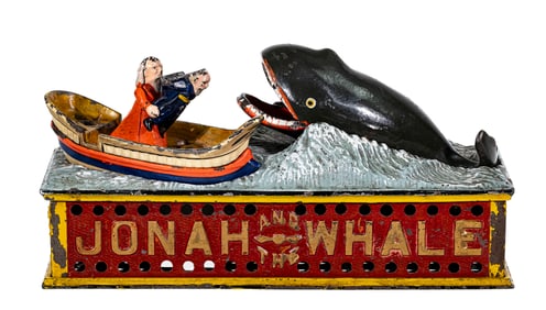 Jonah and the Whale - Cast Iron Mechanical Bank