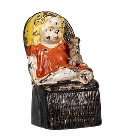 Girl in Victorian Chair - Cast Iron Mechanical Bank