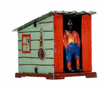 Green Cabin - Cast Iron Mechanical Bank