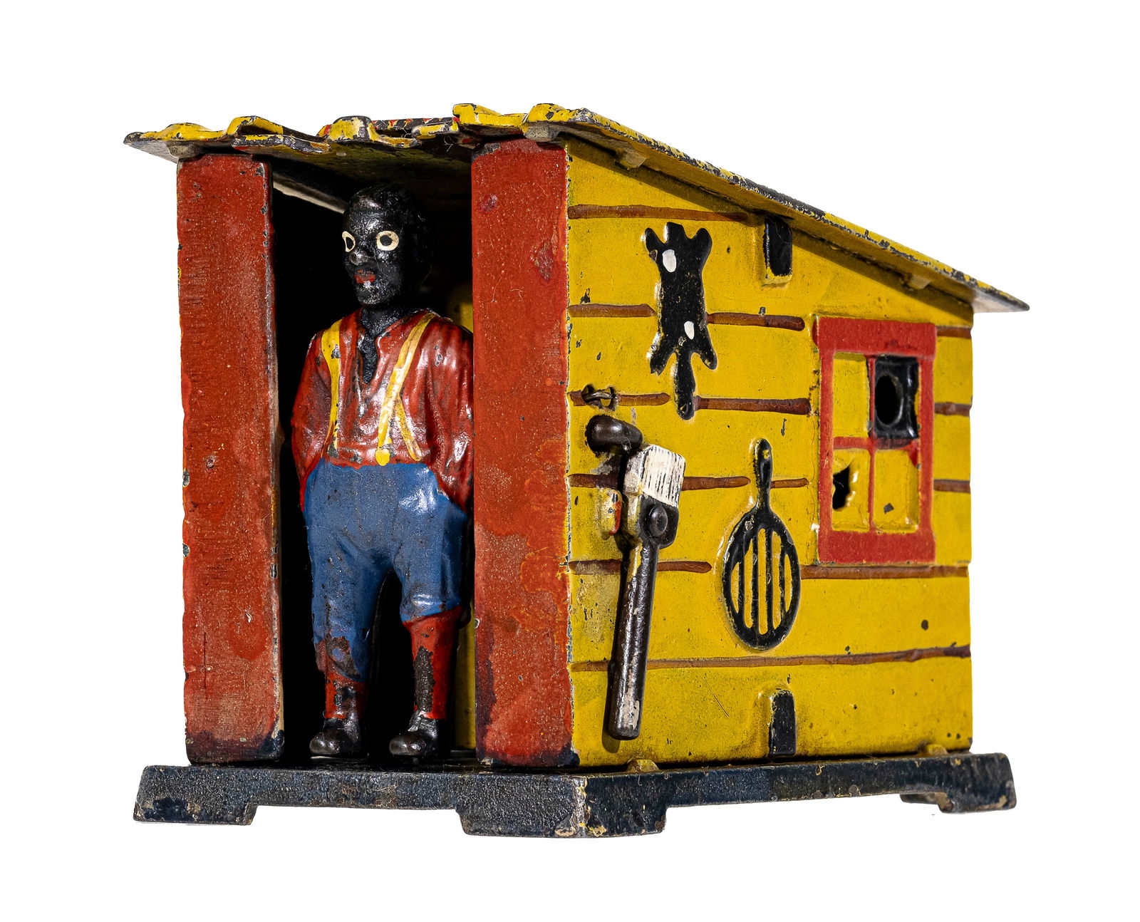 Cabin Yellow - Cast Iron Mechanical Bank (1 of 7)