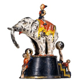 Elephant and Three Clowns Bank