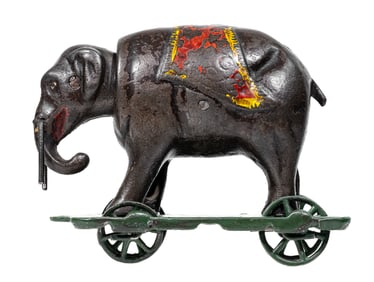 Elephant with Tusks on Wheels - Iron Bank