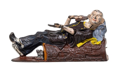 Reclining Chinaman - Cast Iron Mechanical Bank