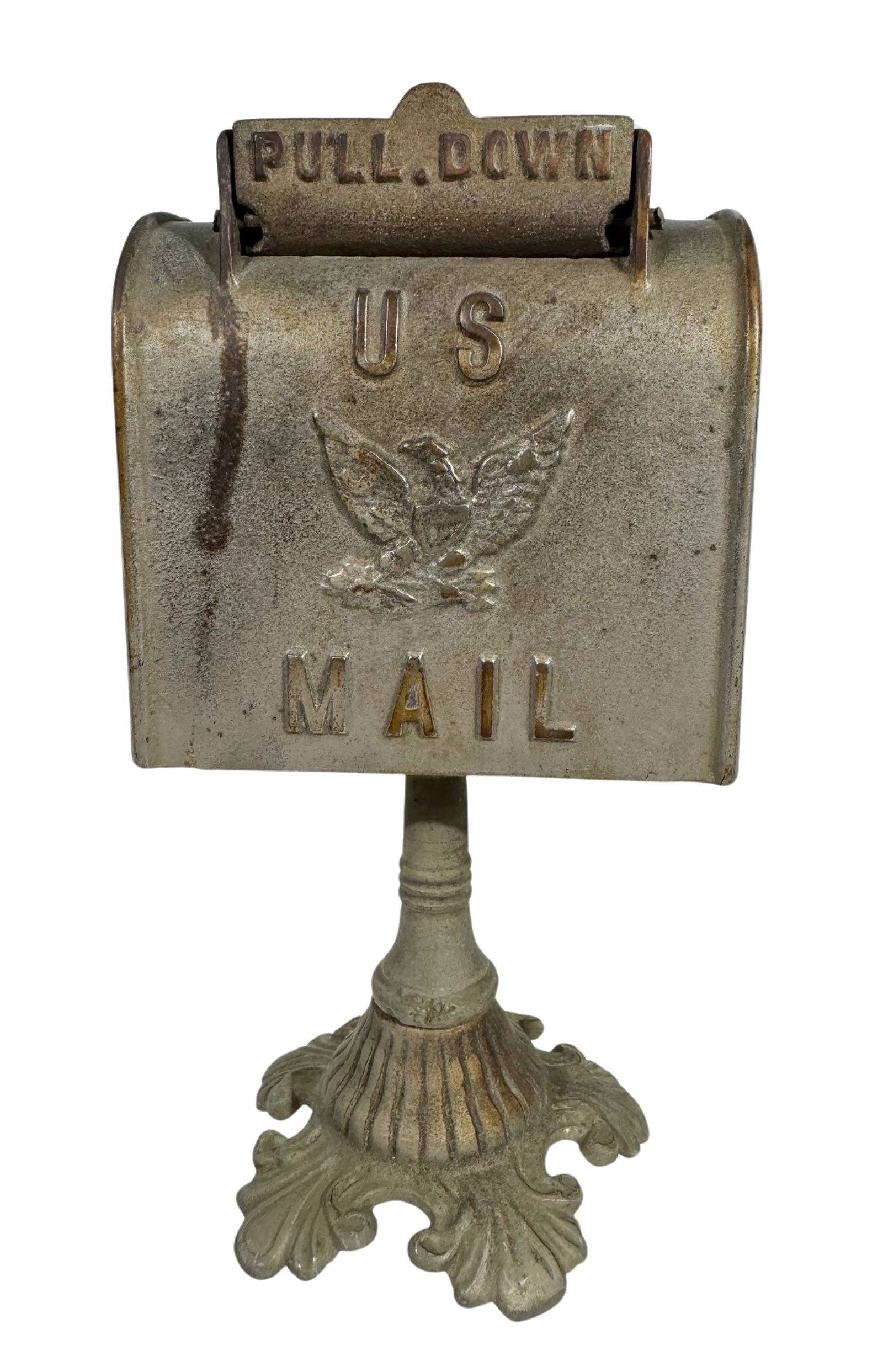 U. S. Mail Box on Victorian Base - Cast Iron Bank (1 of 5)