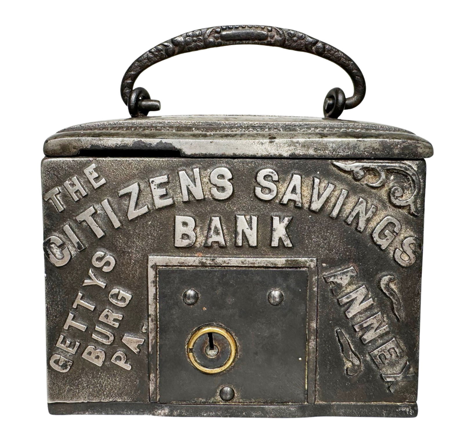 The Citizens Savings Bank: Collection Trunk. Gettysburg, Pennsylvania - 1980's. 5 3/4" Long.