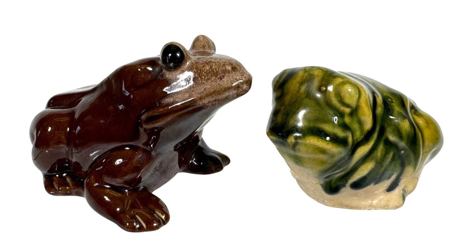 Two Frog Themed Pottery Banks (1 of 2)
