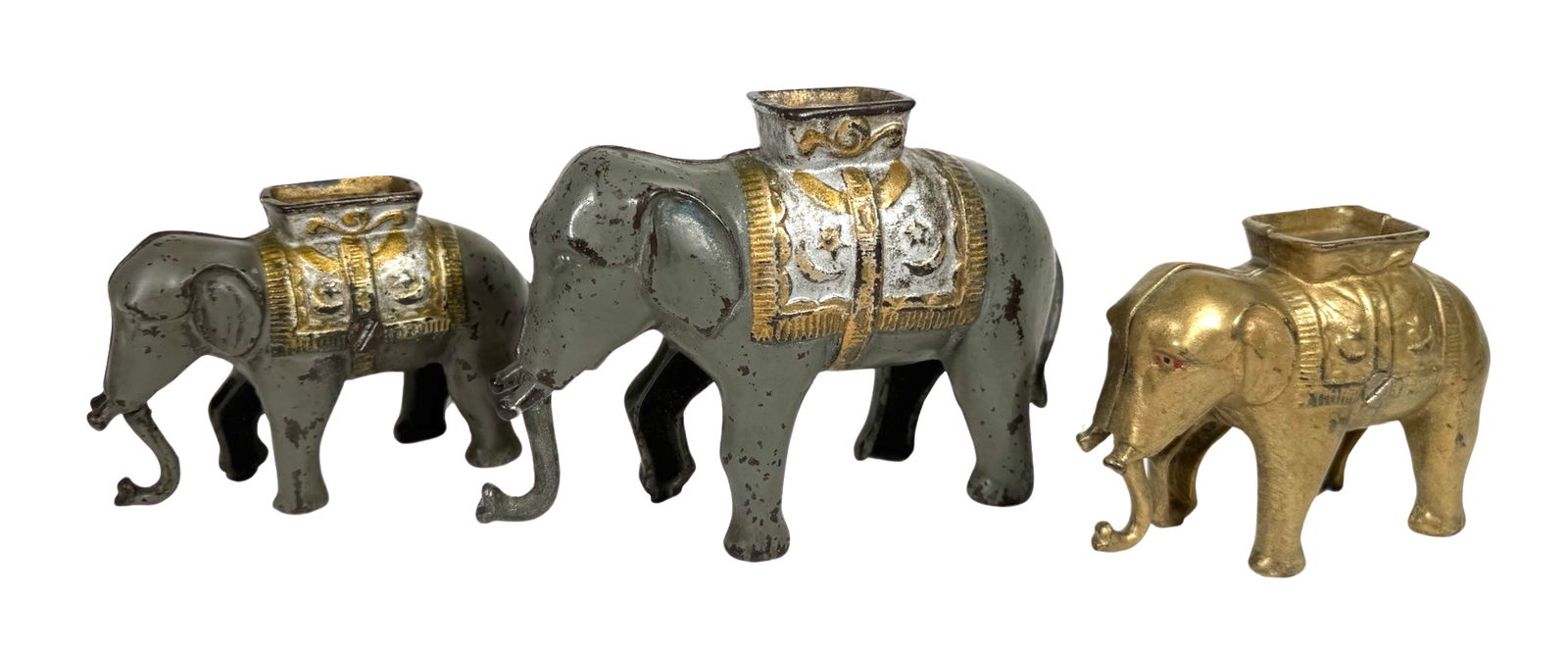 Three Elephant Swing Trunk Banks (1 of 7)