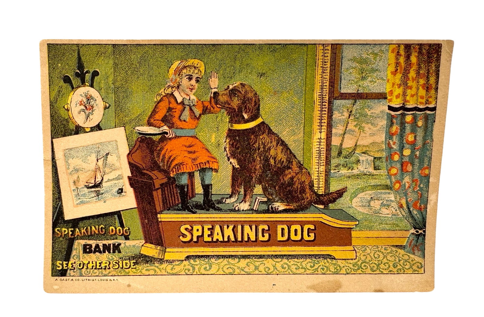 Speaking Dog Bank - Trade Card (1 of 2)