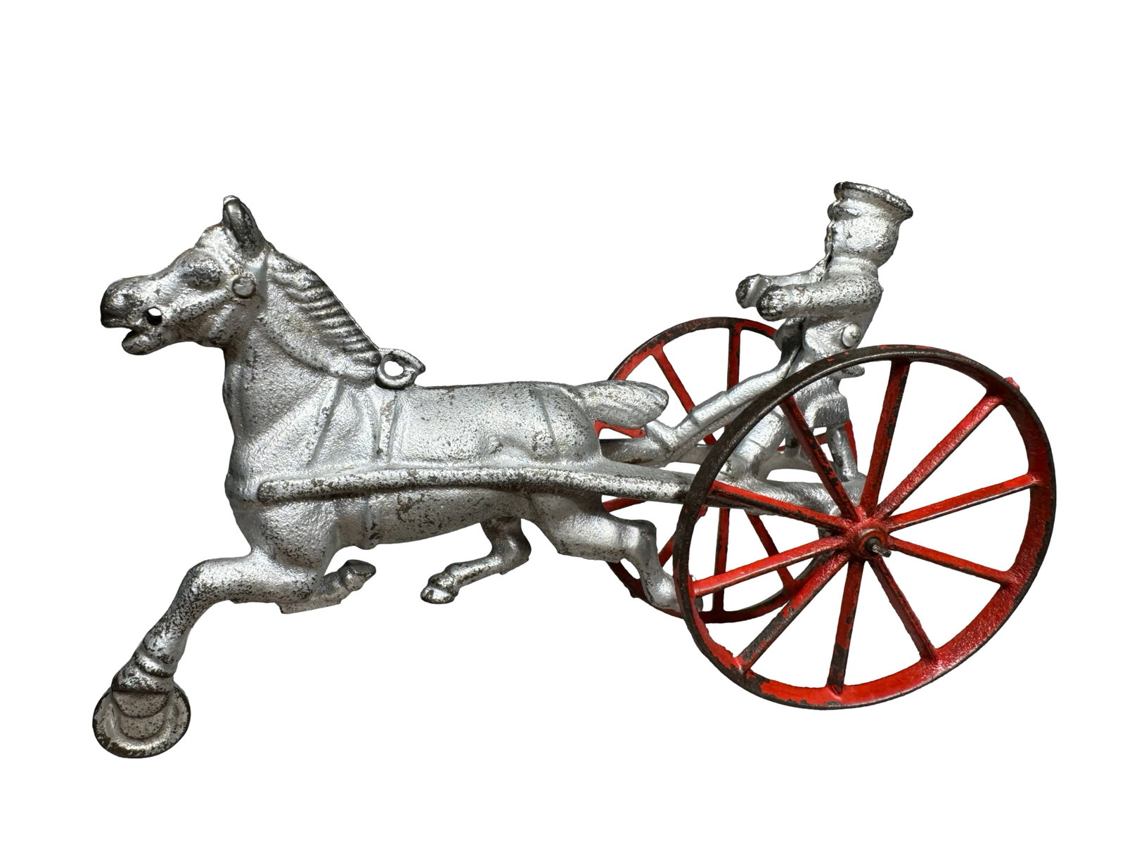 Solid Cast Sulky - Iron Toy: Kenton Hardware Company. Kenton, OH - 1920 - 8 1/4" Long.