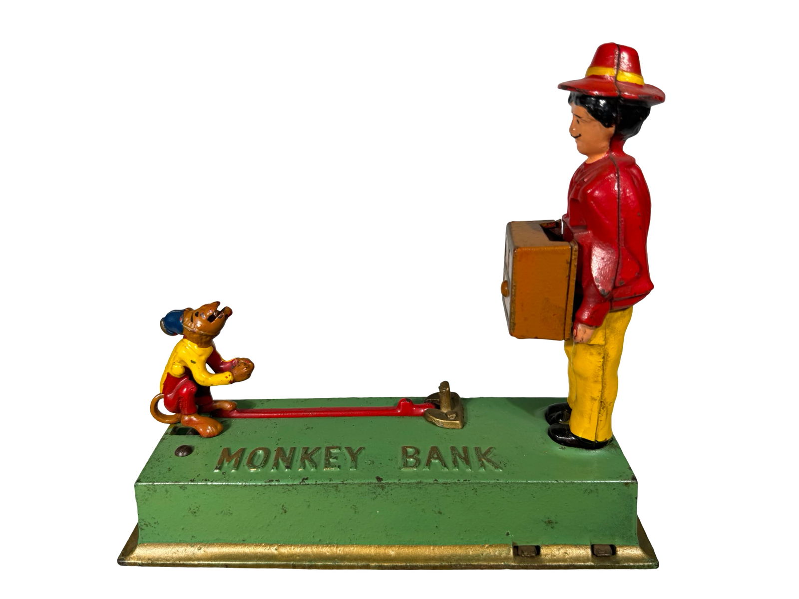 Monkey - Standard Green - Iron Mechanical Bank (1 of 8)