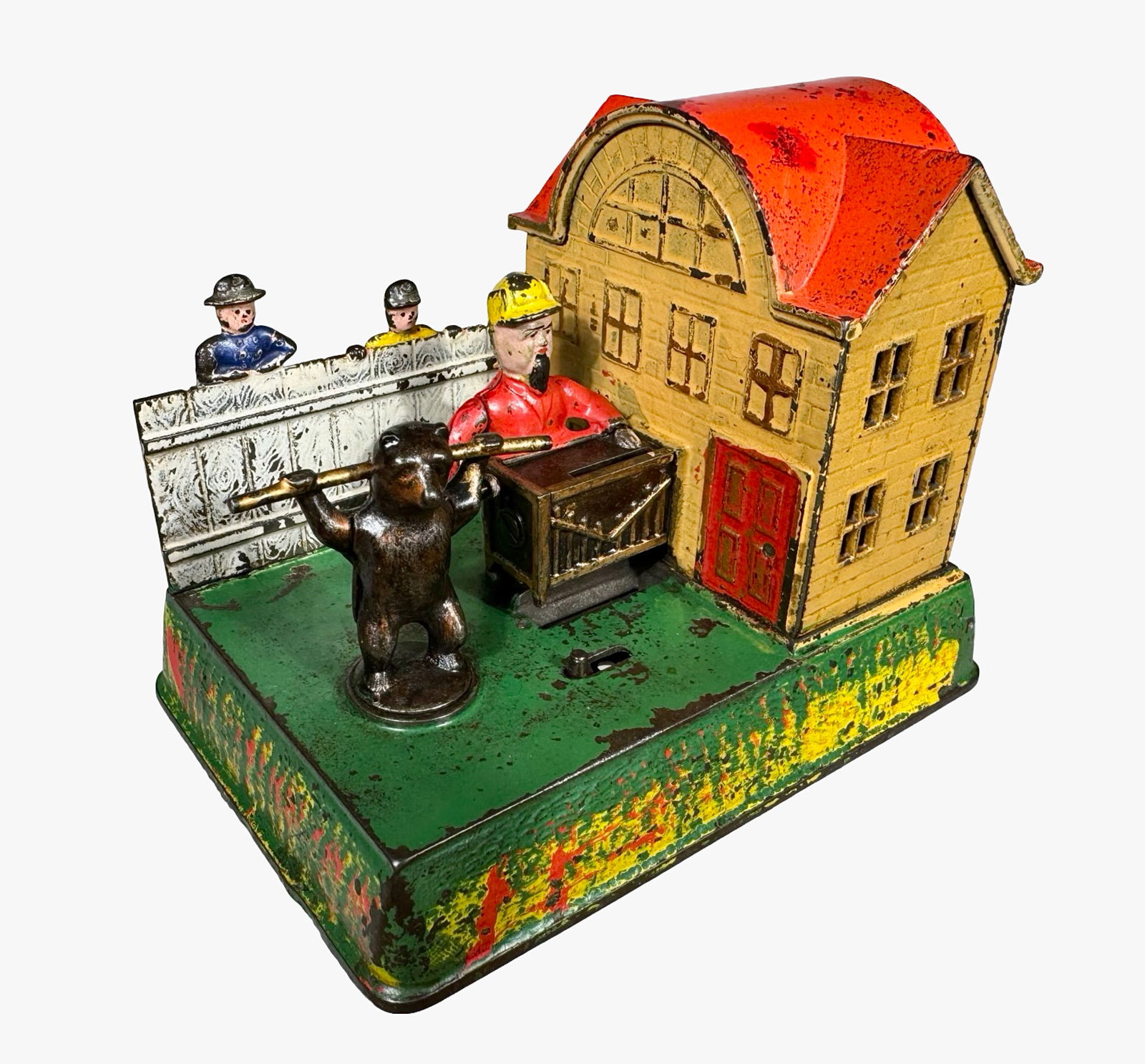 Organ Grinder & Performing Bear - Iron Mechanical Bank (1 of 7)