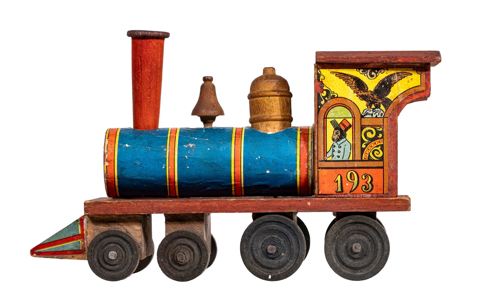 Barnum's Circus Train with a Monkey in the Engineer's Cabin - Paper Litho Toy (1 of 16)