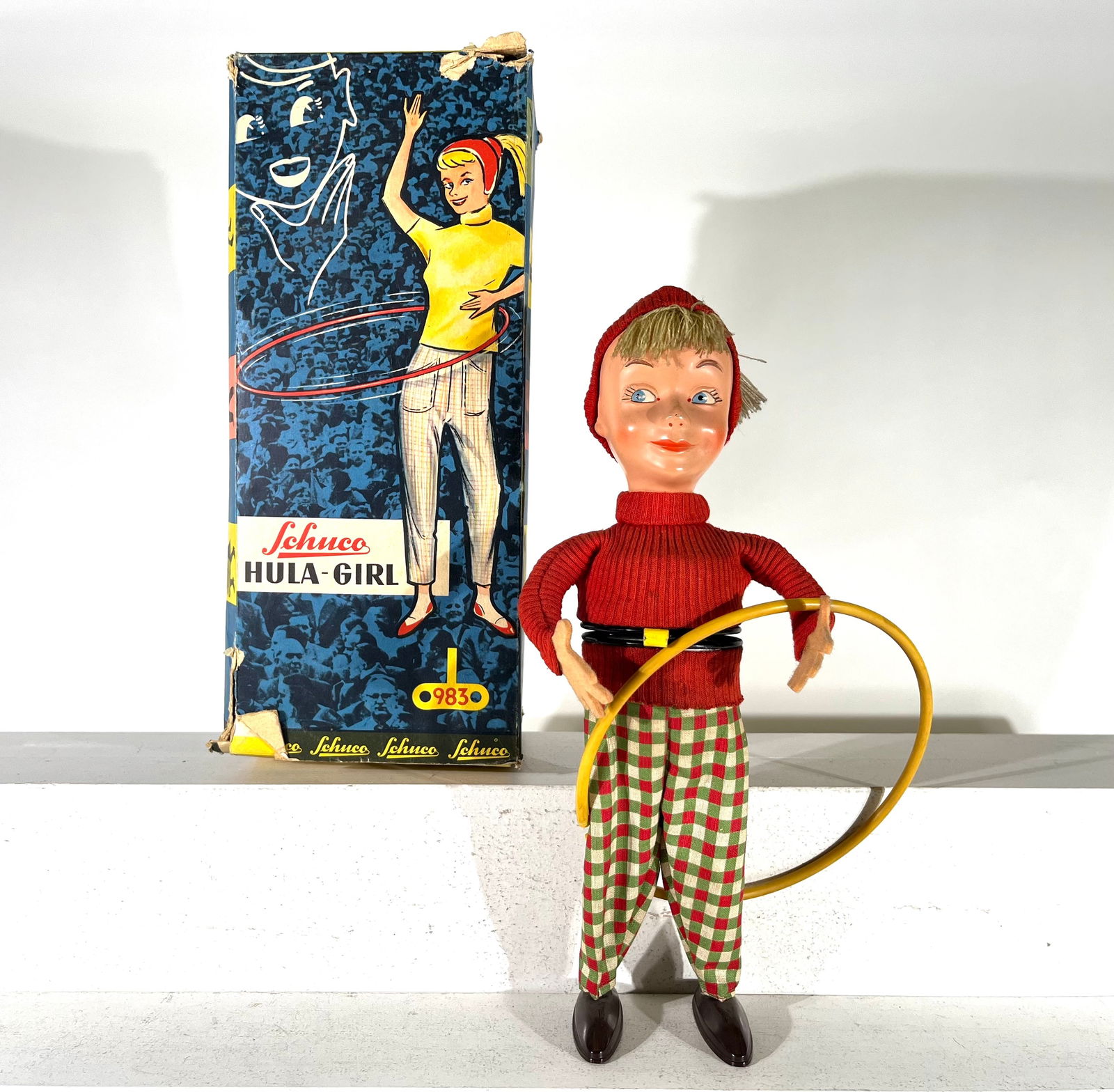 Schuco #983 Hula Girl: German - 1960's - 12" Tall.