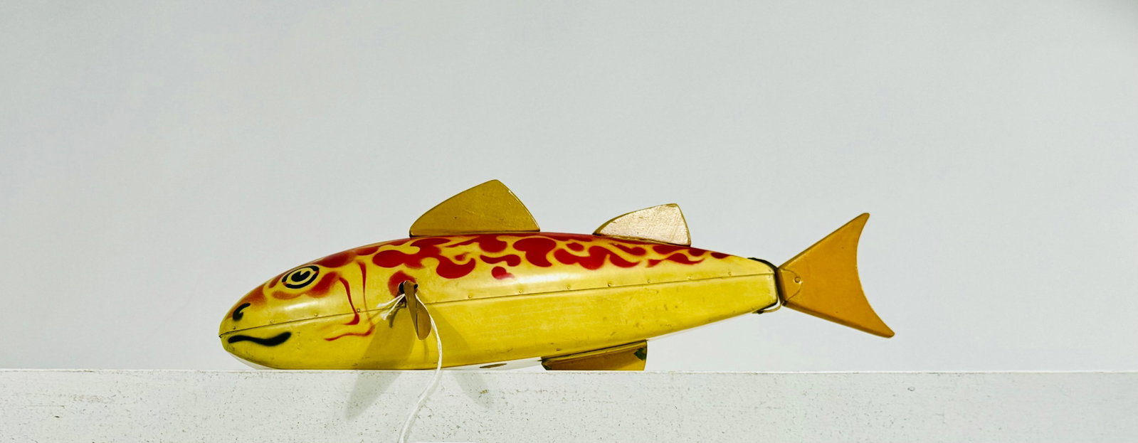 Wind Up Fish: Ventura Toys. Italian - 1930's - 15" Long. Tin and Wood.