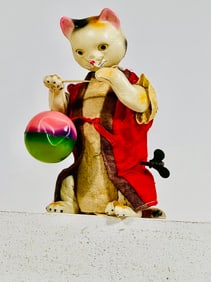Celluloid Cat with Ball
