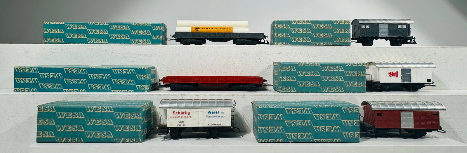 Wesa "TT" Scale (11): Rolling Stock / Freight Cars. Swiss - 1970's.
