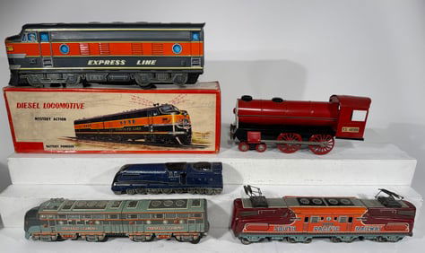 Two Windup / Two Friction / One Battery Op Train Engines