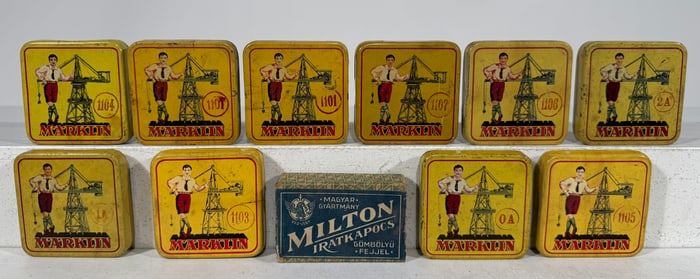 Marklin Hardware Tins (10) with Contents