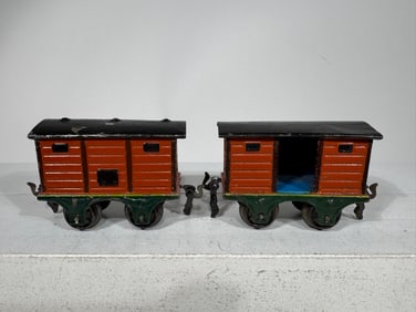 Marklin Two Early "O" Gauge Box Cars