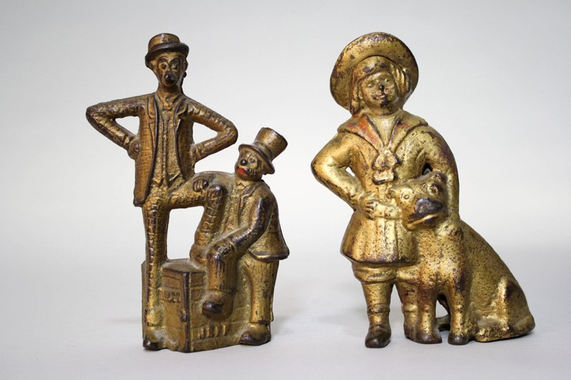 Lot: Mutt and Jeff with Buster Brown Still Bank: Made by A. C. Williams Ravenna, Ohio – Circa 1890 Material: Cast Iron