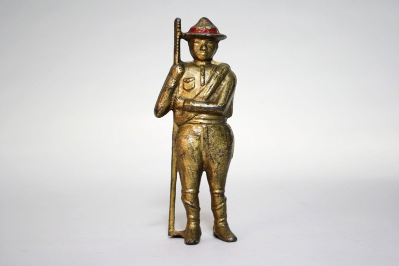 Boy Scout Still Bank: Made by A. C. Williams Ravenna, Ohio – Circa 1915 Material: Cast Iron