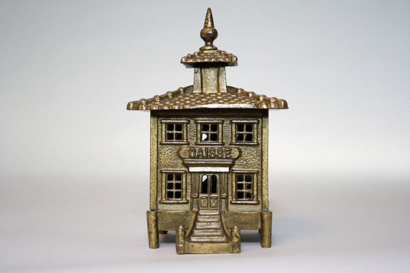 Bureau Caisse – Small, Cast Iron Still Bank: French – Circa 1895 Material: Cast Iron