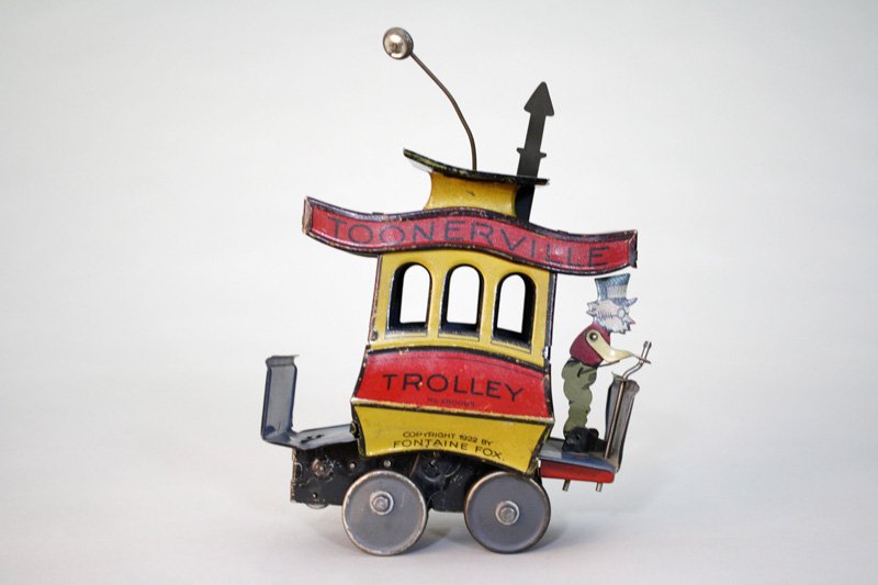 Toonerville Trolley Wind Up Toy: Made by Nifty Toy Co. Germany – Circa 1925 Material: Lithographed Tin