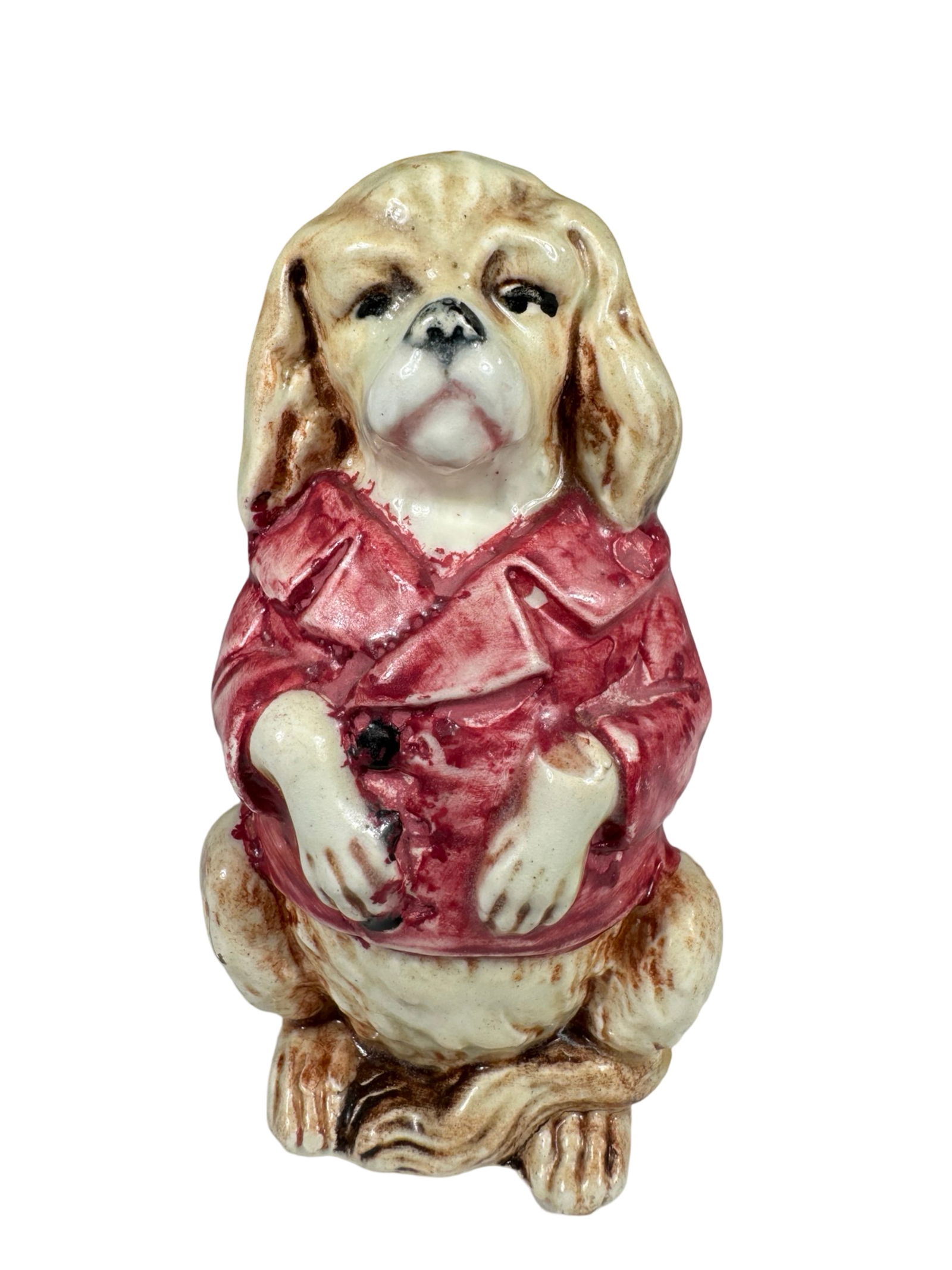 Spaniel Glazed Bisque Bank (1 of 4)