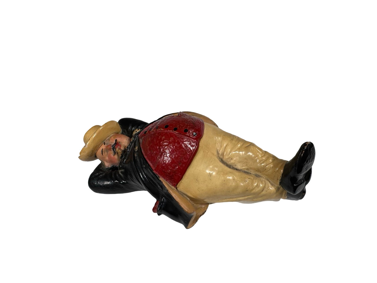 Reclining Gentleman: Made by Bernard Block. Marked "BB". Made in Austria circa 1920's. 6 1/4" Long