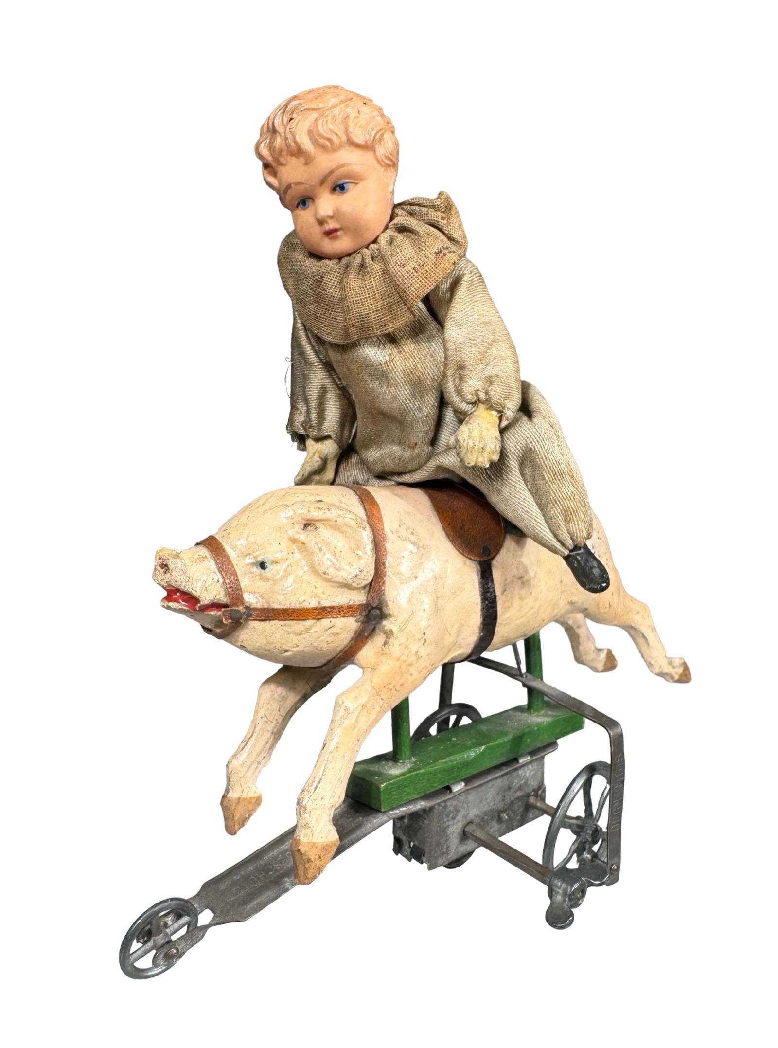 Boy Riding Pig Wind Up Toy (1 of 4)