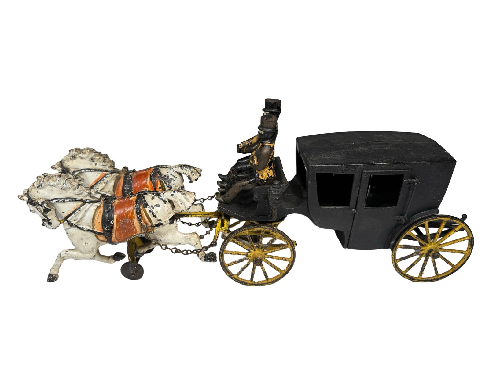 Two Horse Landau with Opening Doors - Cast Iron Toy (1 of 10)