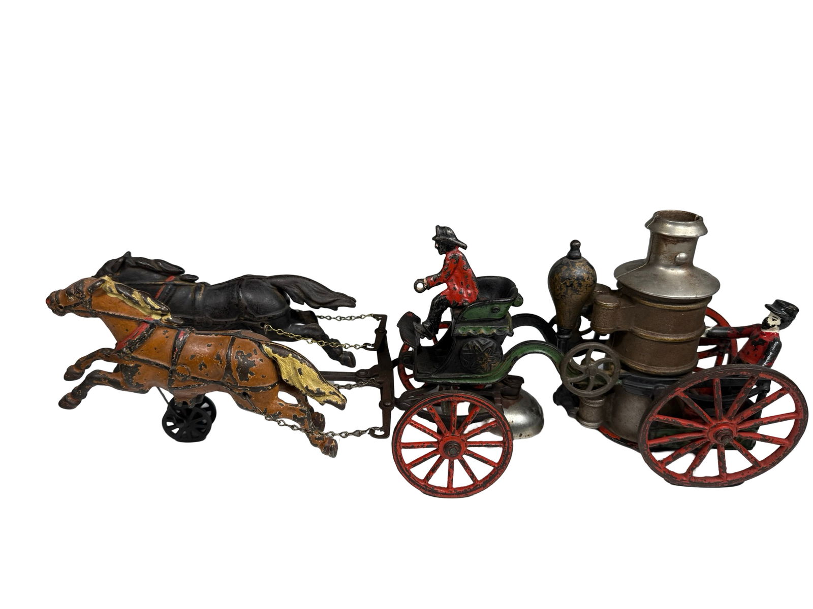 Two Horse Fire Pumper - Cast Iron Toy (1 of 11)