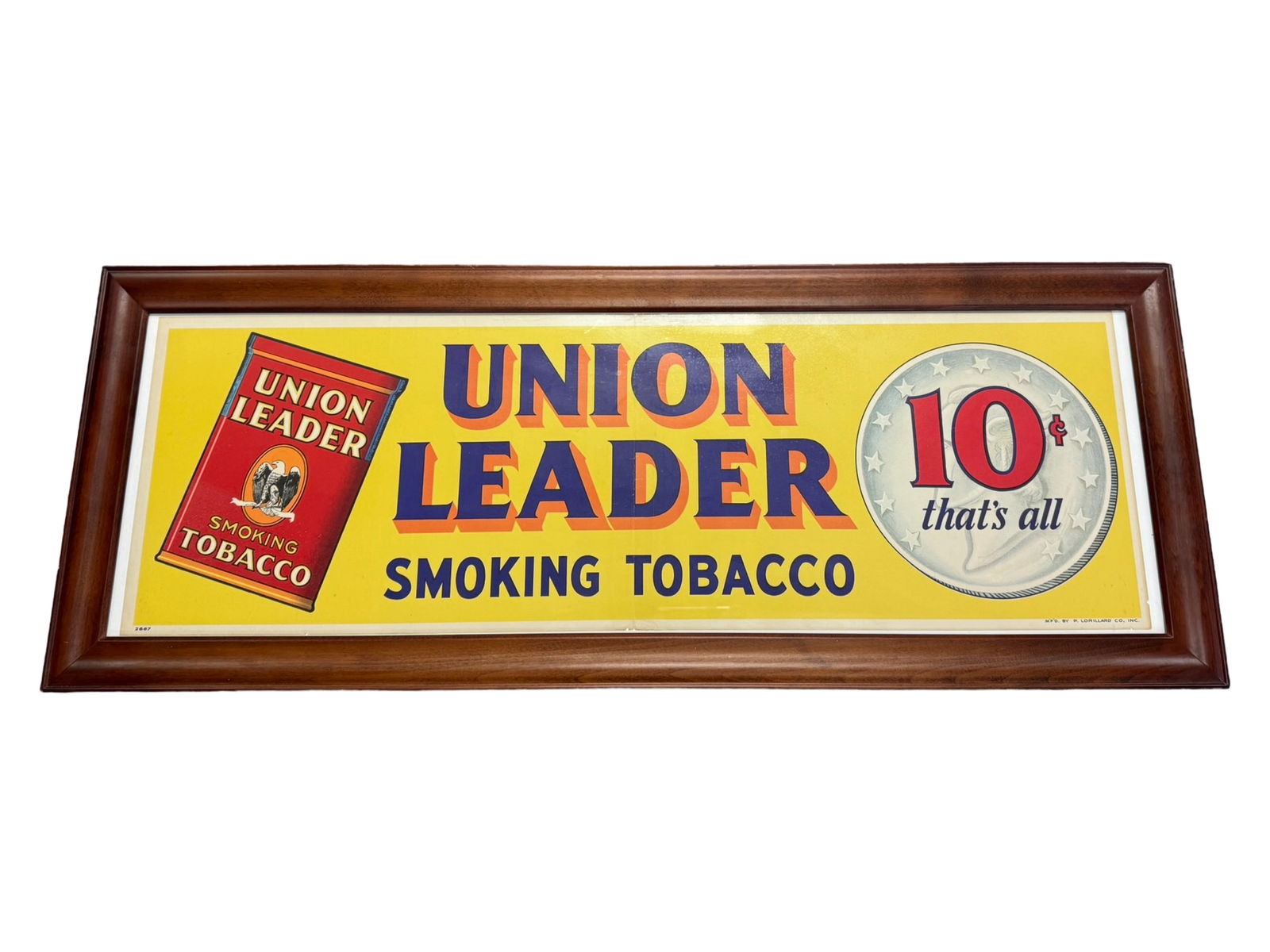"Union Leader" Smoking Tobacco Trade Sign (1 of 1)