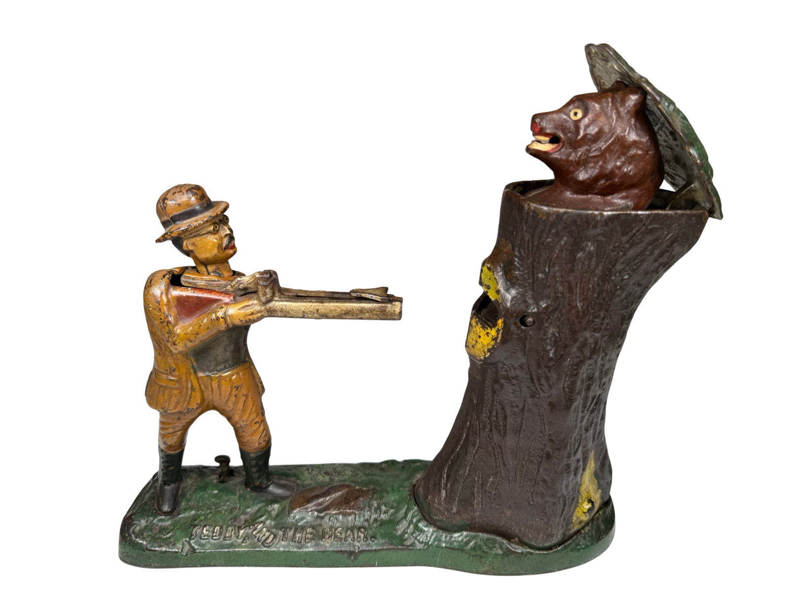 Teddy and the Bear - Cast Iron Mechanical Bank (1 of 10)