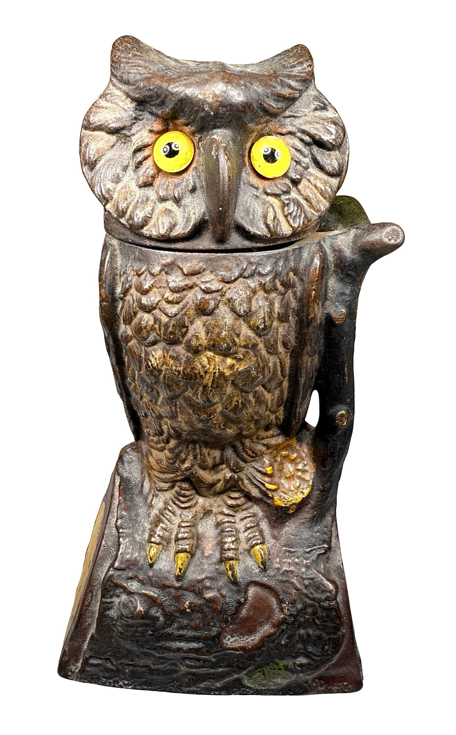 Owl Turns Head - Cast Iron Mechanical Bank (1 of 5)