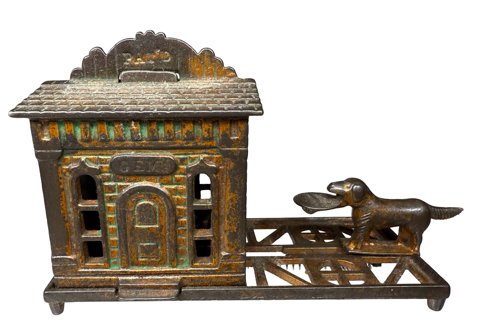 "GEM" Faithful Dog - Cast Iron Mechanical Bank (1 of 7)