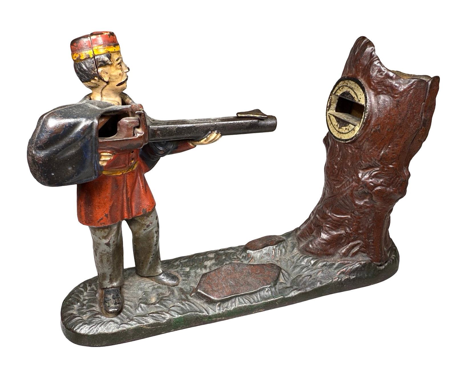 Creedmoor - Cast Iron Mechanical Bank: J. & E. Stevens Company. Cromwell, Connecticut - 1877. A classic shooting bank.