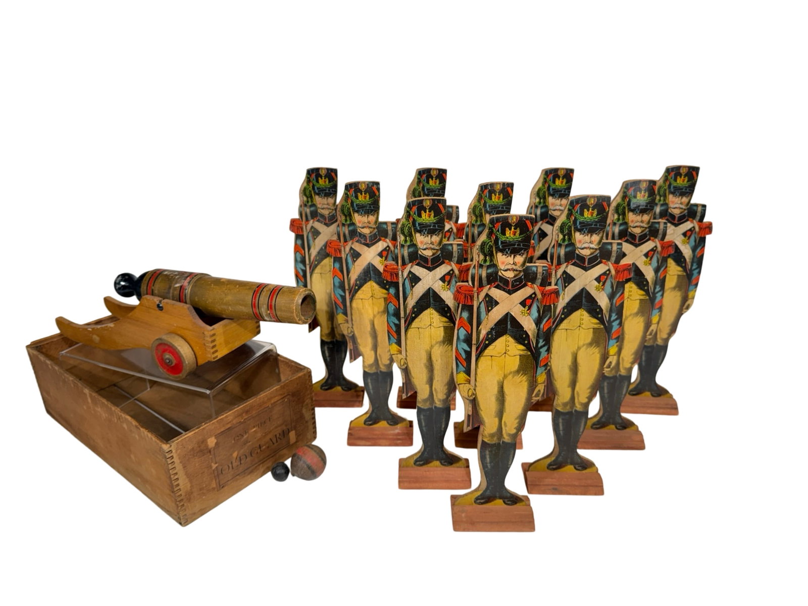 "The Old Guard" Soldier Knockdowns: American - 1890 - 13" Tall. The Carl and Linda Thomas Collection