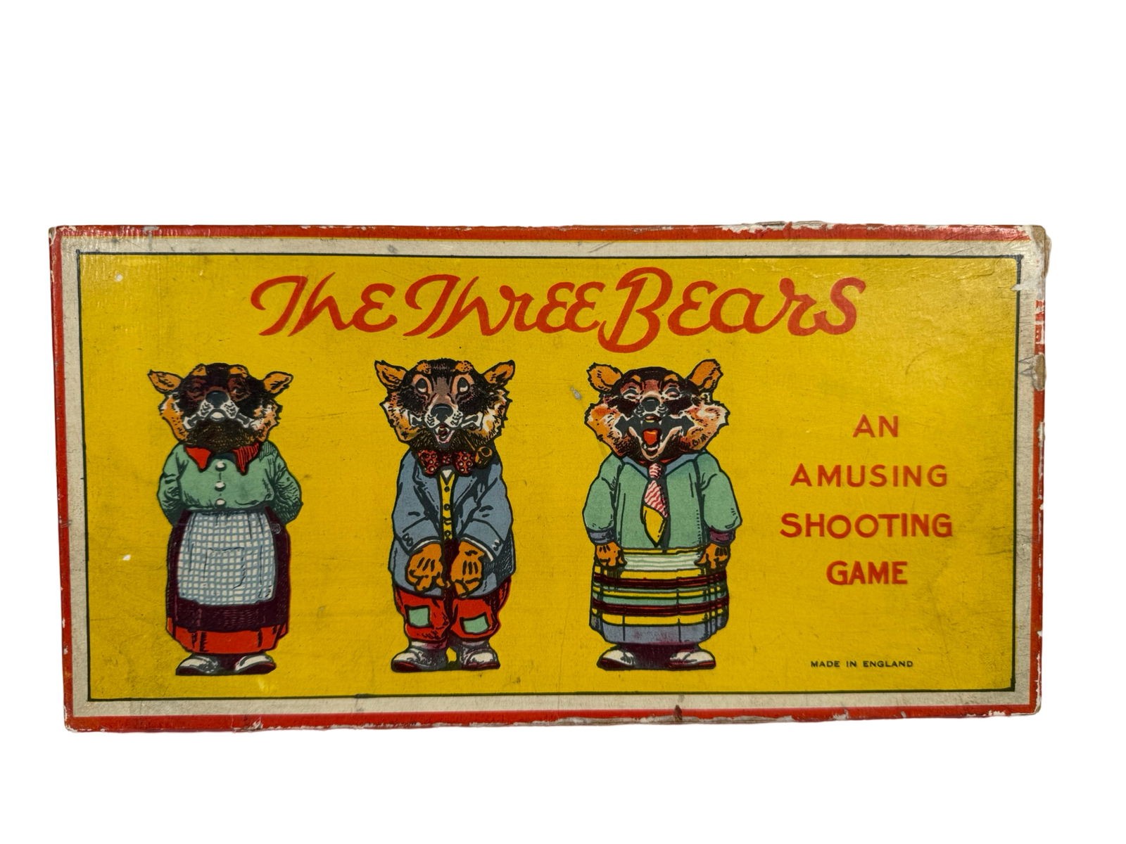 The Three Bears: English - 1930 - 12" Wide. There are two wire guns present, but no ammo? The Carl and Linda Thomas Collection