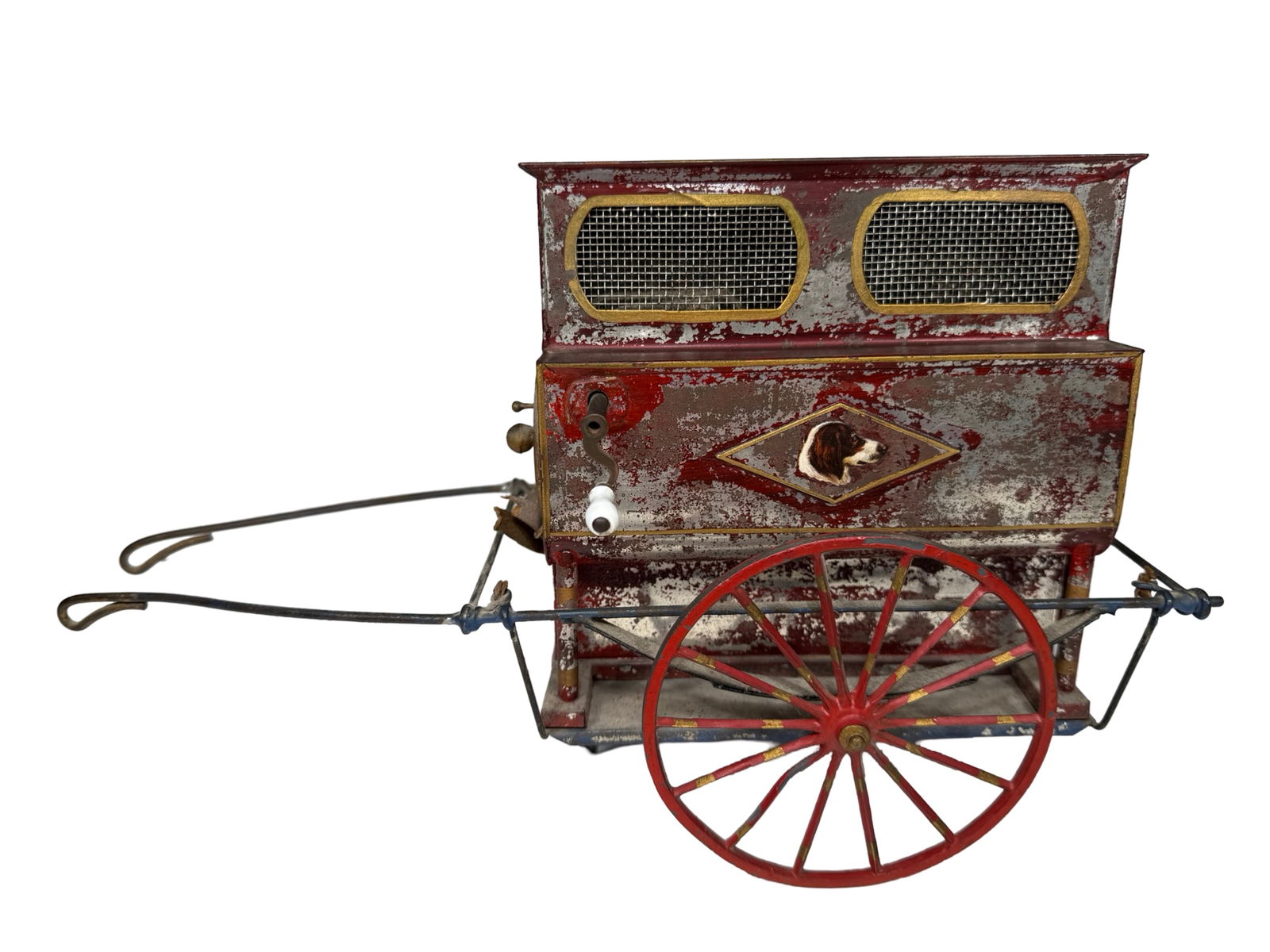 Hurdy-Gurdy Organ: French - 1910 - 13" Long.