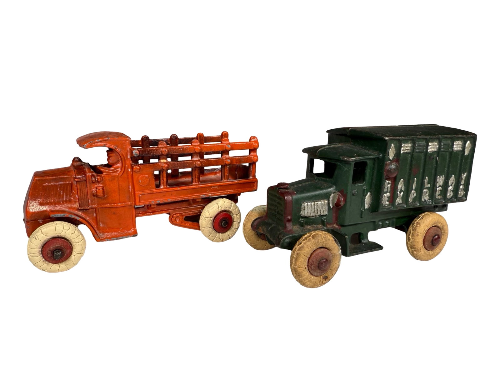 Stake Truck / Railway Express: American - 1930's - 5" to 5 1/2" Long.