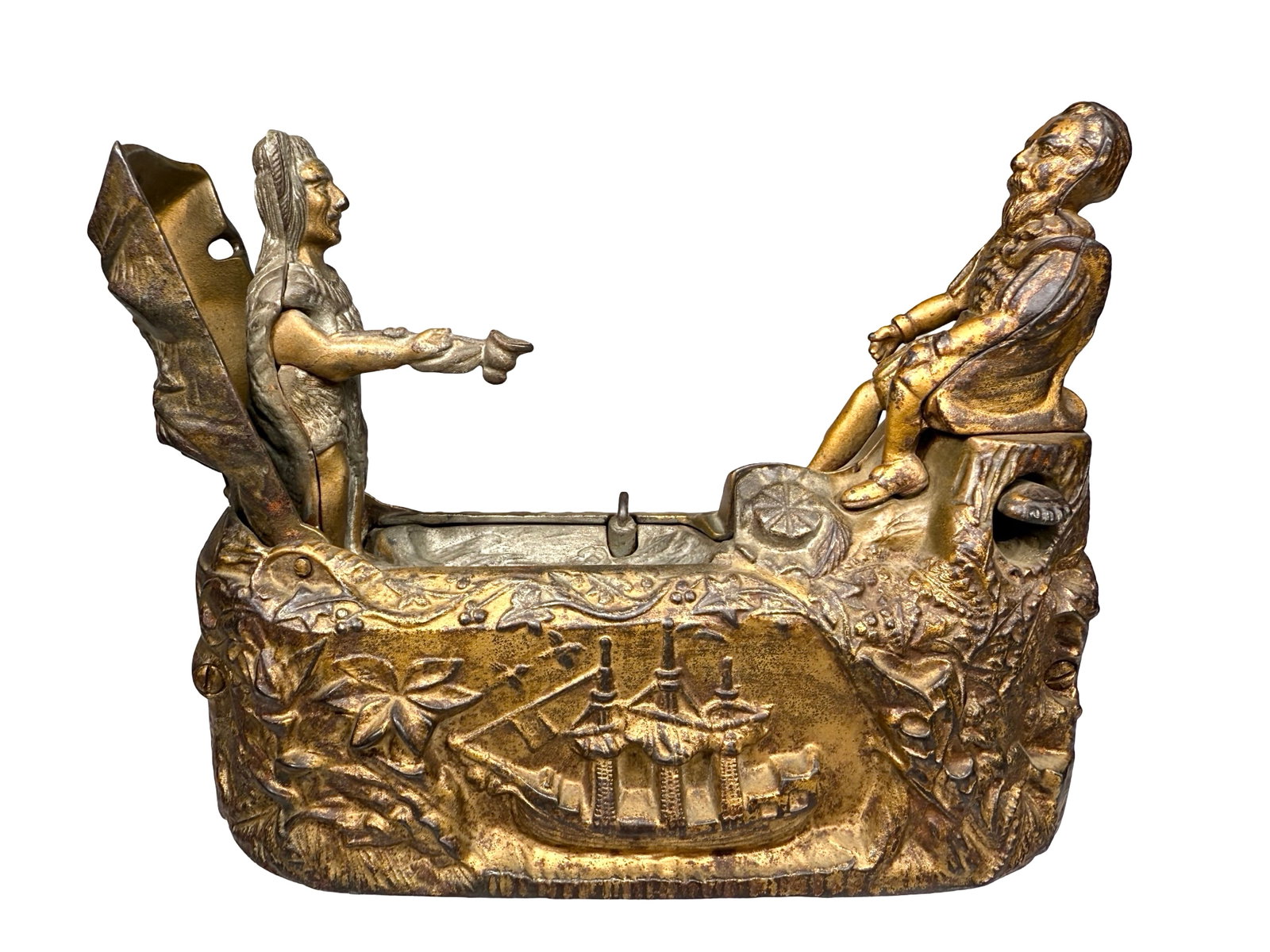 World's Fair - Cast Iron Mechanical Bank: Designed by Charles Bailey. J. & E. Stevens Company. Cromwell, CT - 1890's.