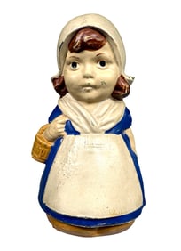 Dutch Girl Spelter Bank -  Key Lock Trap