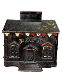 Small House with Chimney Slot - Cast Iron Bank