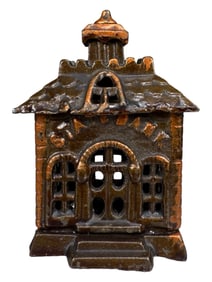 Smallest State Bank with Arched Letters & Solid Door