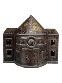 Scarce Cone Top Building - Cast Iron Bank