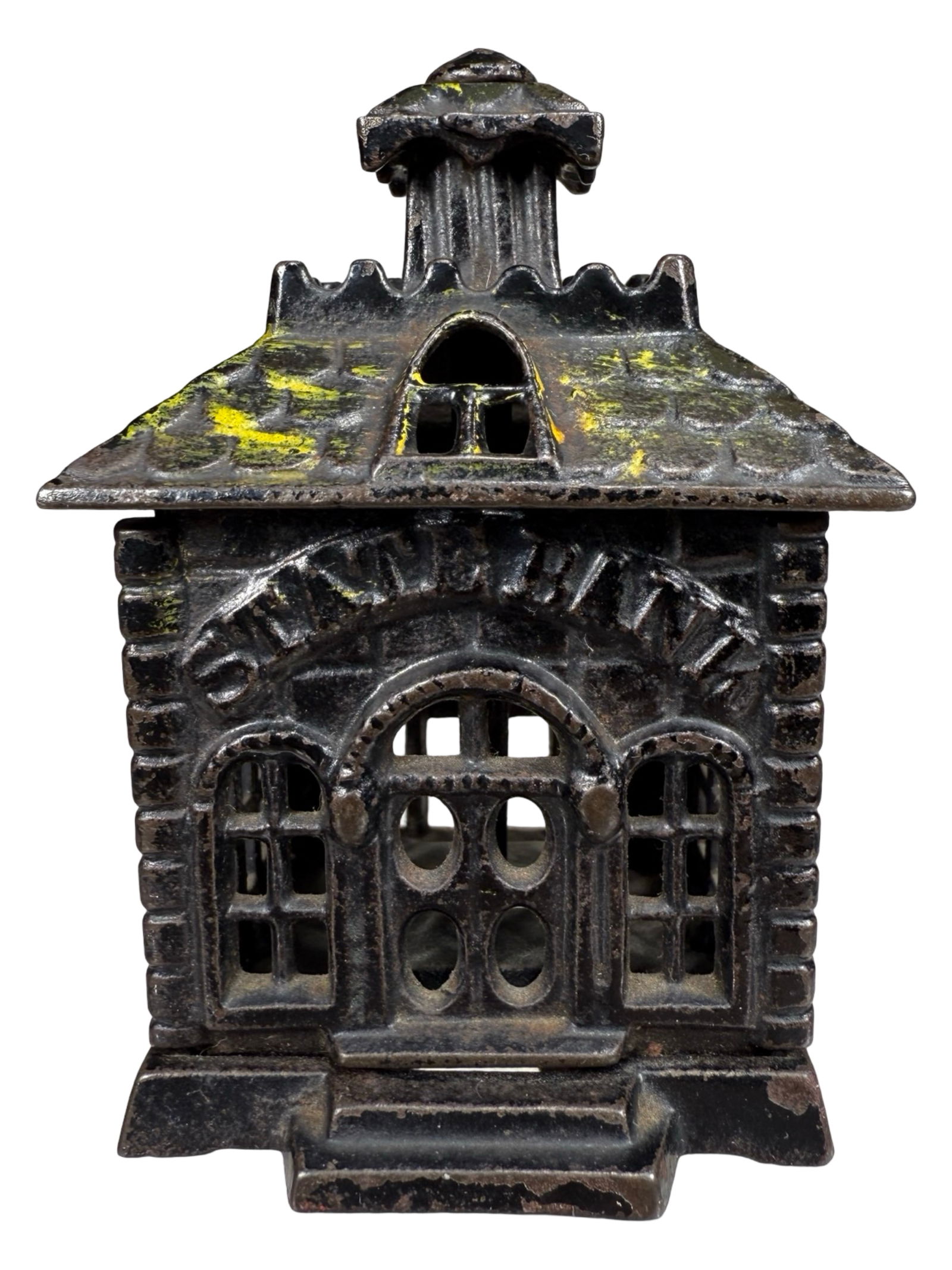 Small Ebony Finish State Bank - 3 1/2" with Arched Letters & Solid Door (1 of 6)