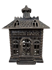 Ebony Finish State Bank  - 4 1/4" - Straight Letters and Solid Door