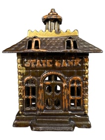 Deluxe State Bank - 4 1/8" Tall with Gold & Copper Highlights