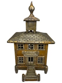 Brass Caisse Bank with Cupola